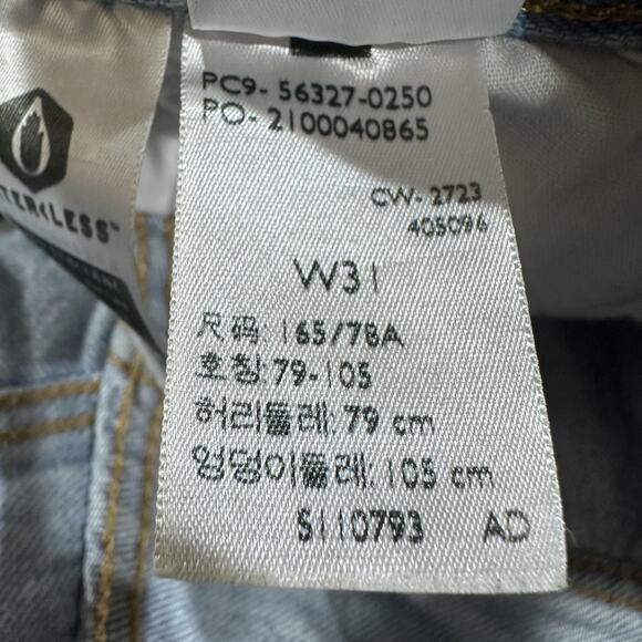 Levis 501 Shorts Womens 31 Light Wash Button Fly Cutoff Distressed High Rise - Picture 5 of 9